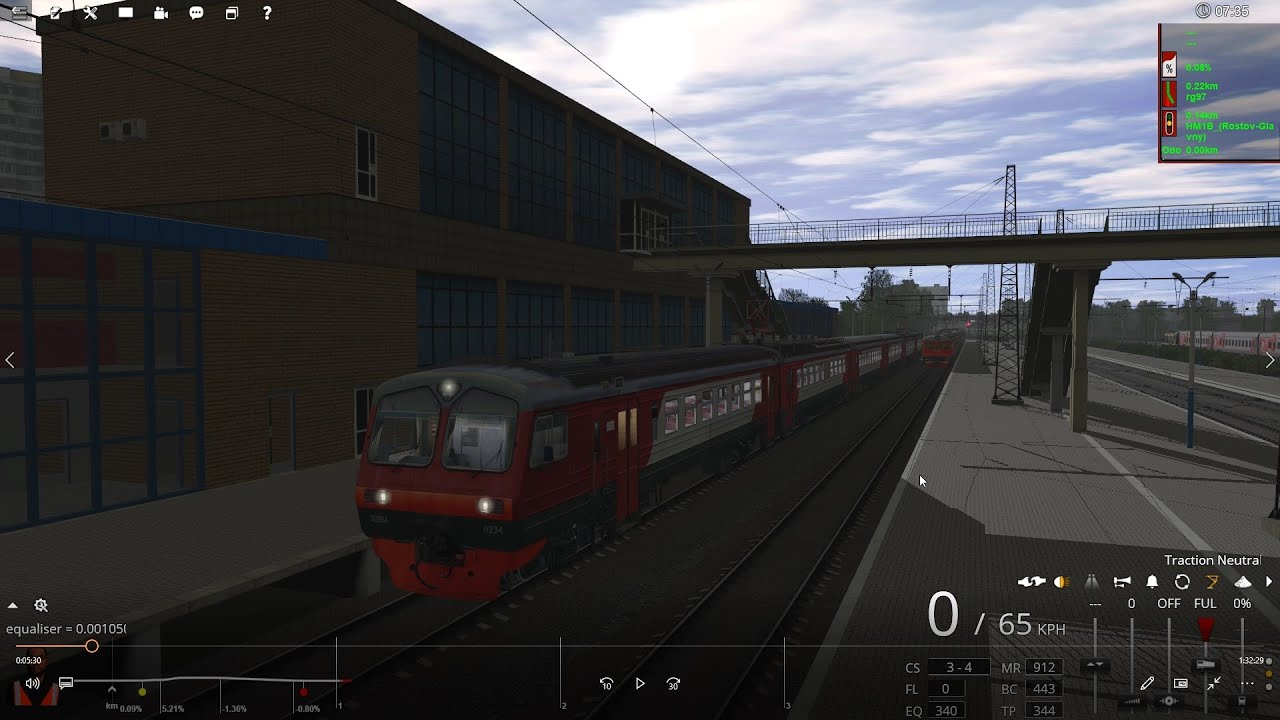 Trainz 2019, Пригородный поезд №6157 Ростов-Главный - Лихая (до станции Новочеркасск)