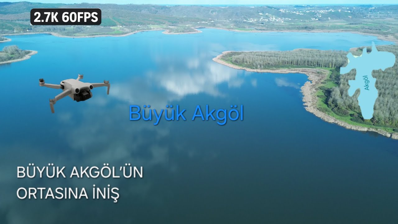 DJI Mini 3 (114.3) Büyük Akgöl’ün Ortasında Muhteşem Drone İnişi | 2.7K