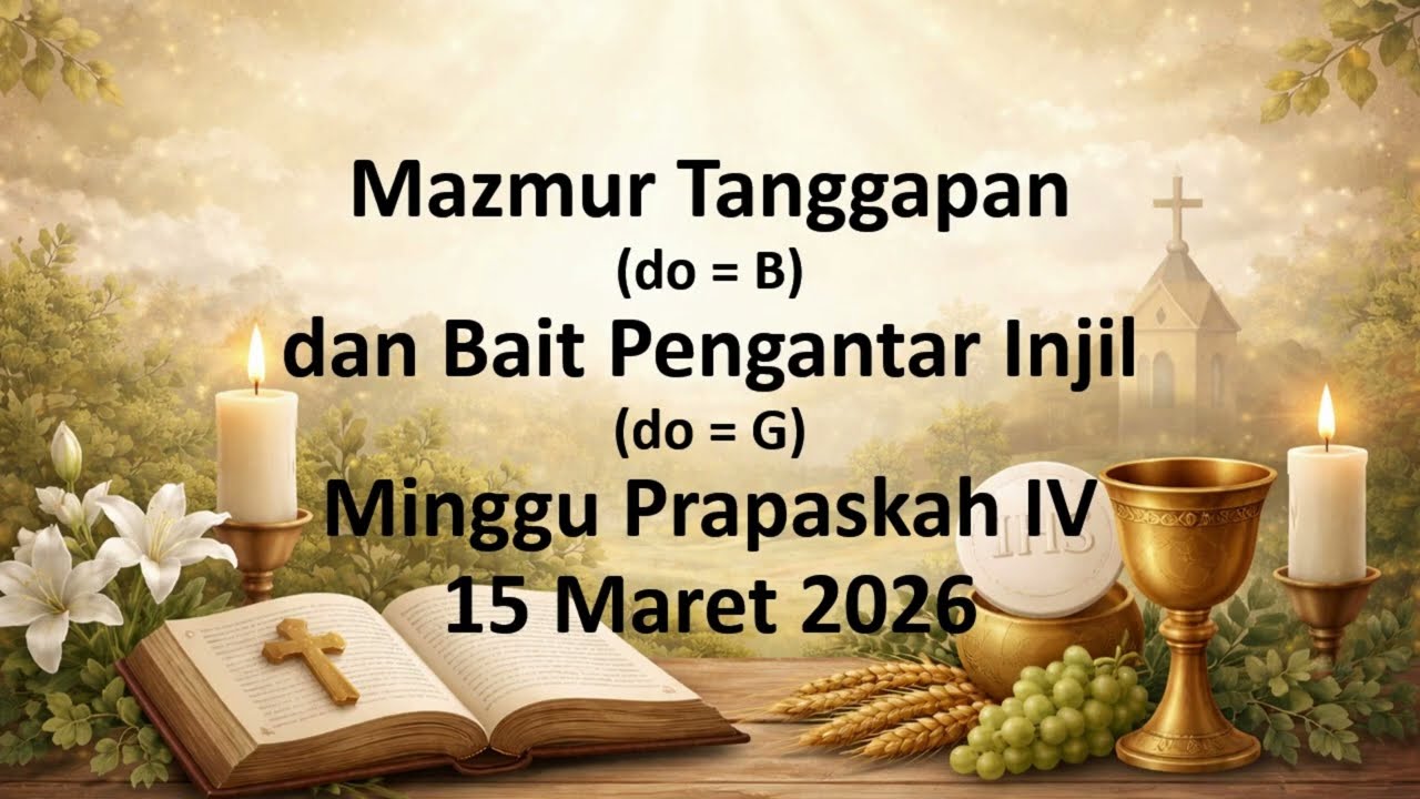 Mazmur Tanggapan Minggu, 15 Maret 2026 | Minggu Prapaskah IV | Nada Rendah