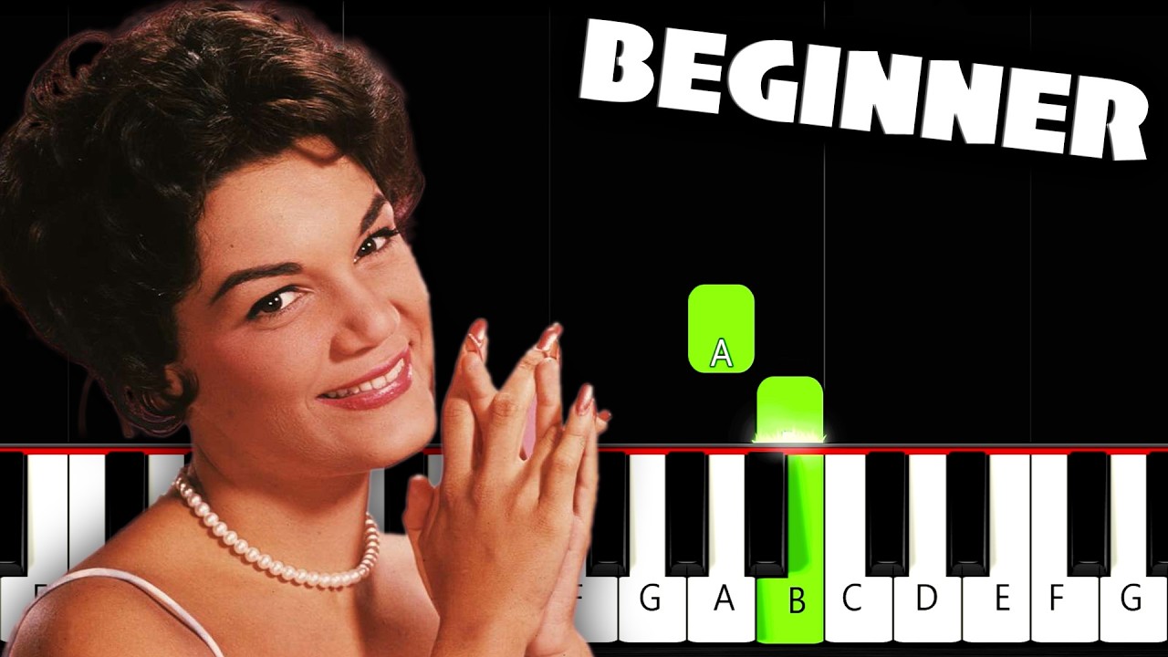 Connie Francis - Pretty Little Baby - BEGINNER Piano Tutorial
