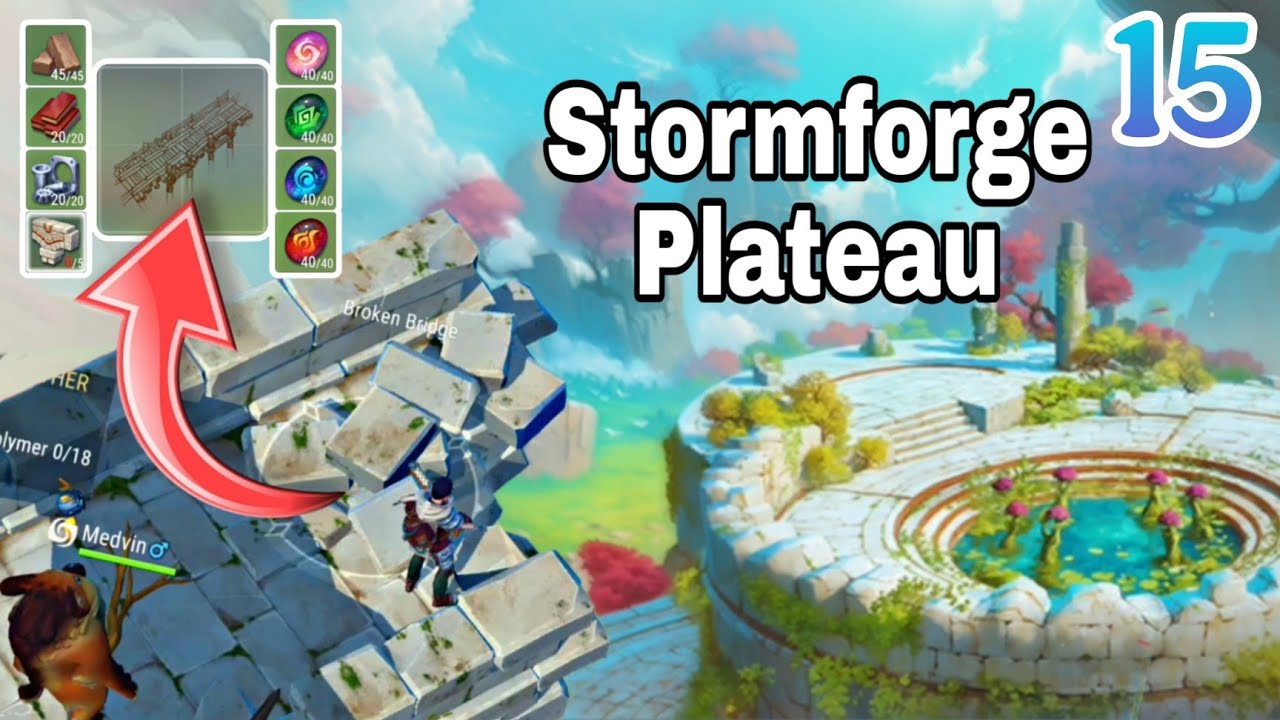 Broken bridge Repair Store Echoes | Enter 25 Level map Stormforge Plateau | Amikin gameplay #15 .