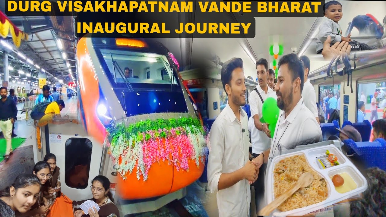 20829 (Raipur) Durg Visakhapatnam Vande Bharat Express inaugural journey #durgvisakhapatnamvande