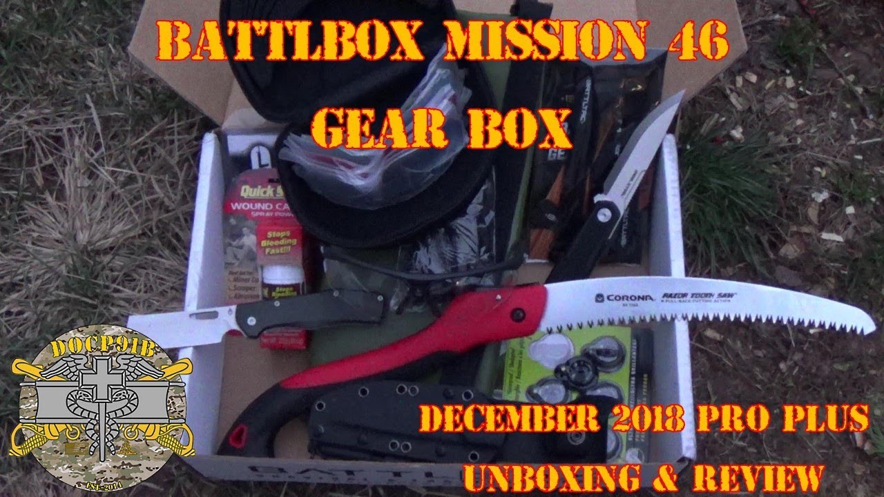 Battlbox (Battle Box) Mission 46 Gear Box - December 2018 - Pro Plus Unboxing and Review