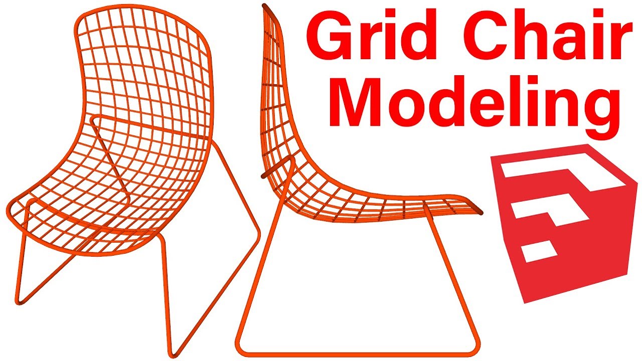 Grid Chair Modeling In SketchUp