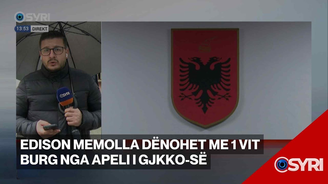 Edison Memolla dënohet me 1 vit burg nga Apeli i GJKKO-së
