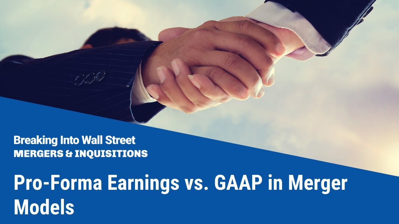 Сравнение прогнозной прибыли и показателей GAAP в моделях слияний и поглощений
