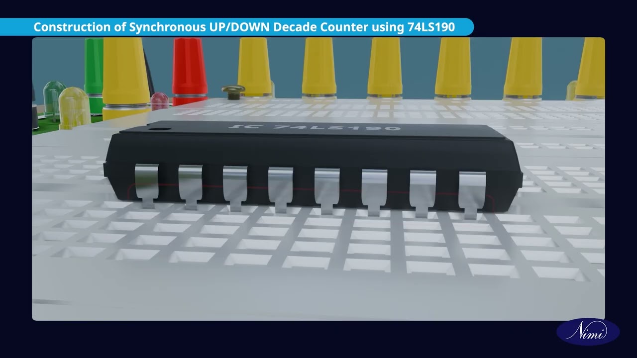 Construct and test an UP/Down Synchronous Decade counter IC using 74LS190|NIMI | DIGITAL | ENGLISH |