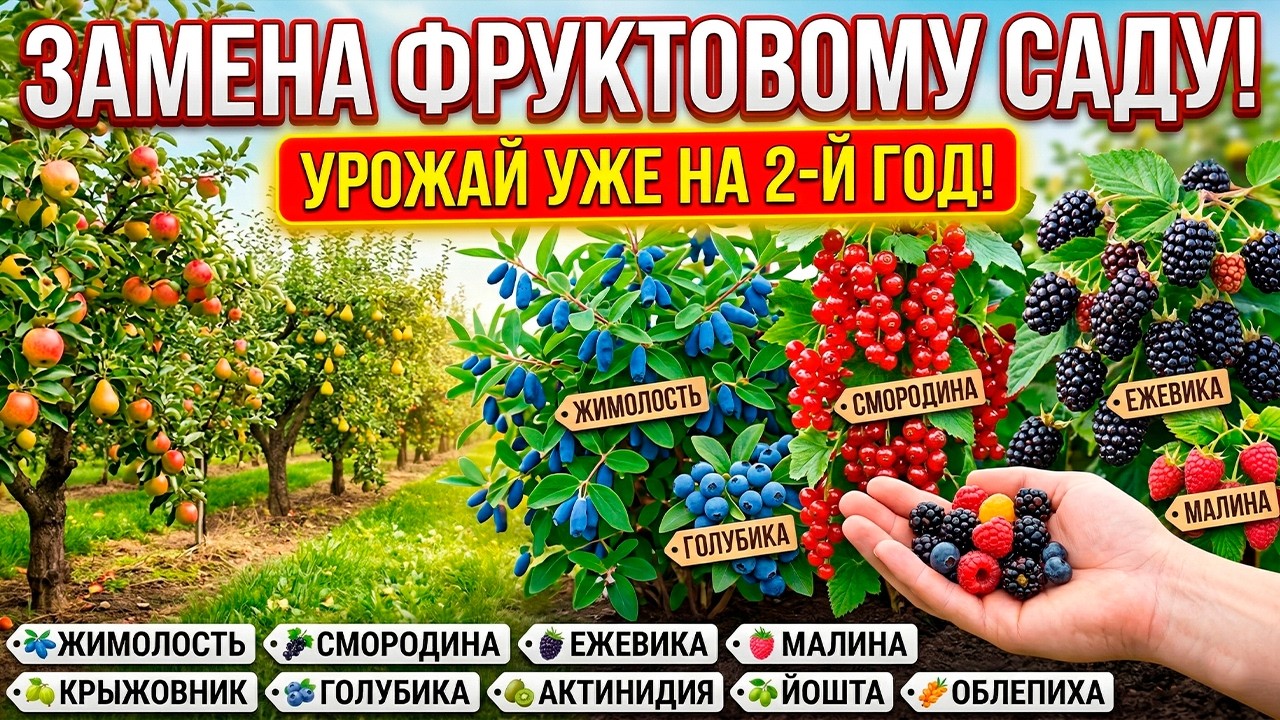 9 плодоносящих кустарников, которые заменят фруктовый сад: урожай уже на 2-й год