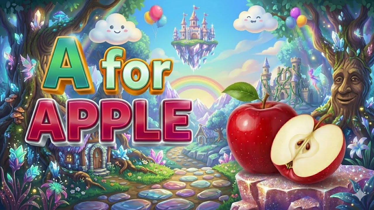 A for Apple | ABCD Song for Kids | Fun Learning with Cute Cartoon Babies, Nursery Rhymes, ABCD Song