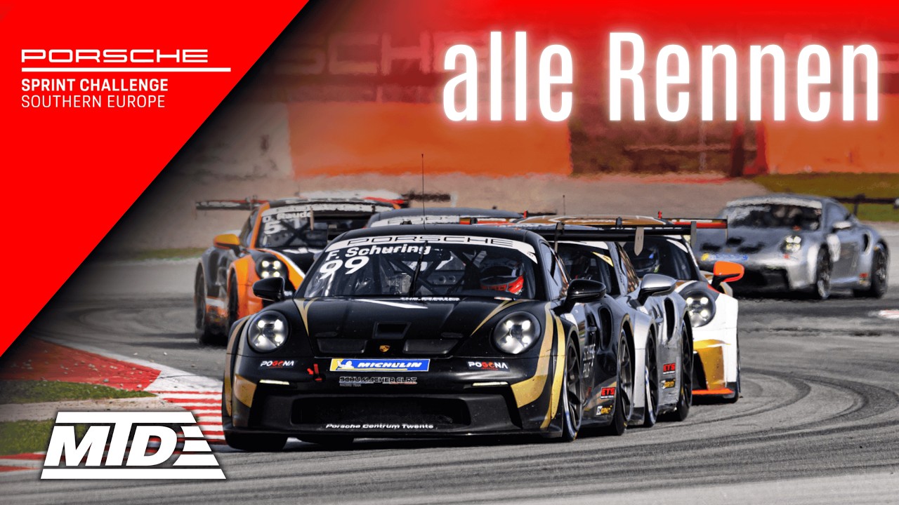 Porsche Sprint Challenge Southern Europe 2026 | Runde 7 & 8 - alle Rennen (Deutsch)