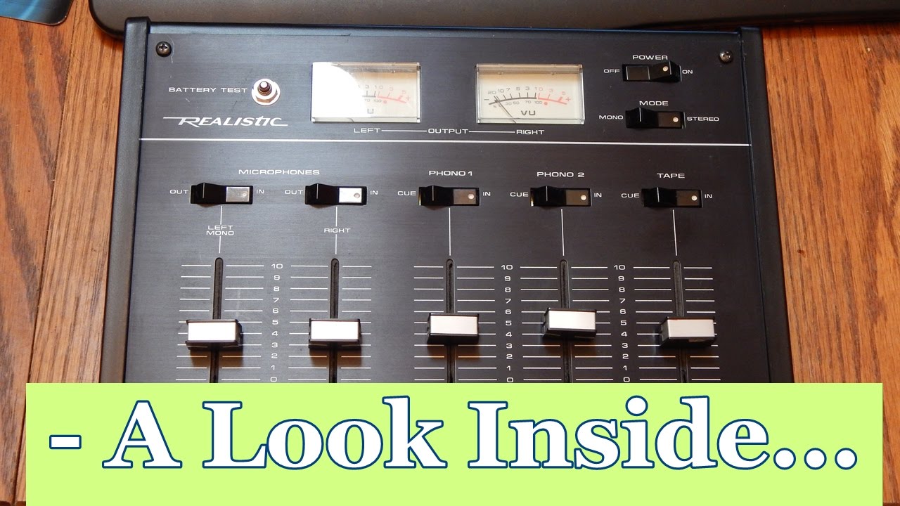 A Look Inside a Realistic 32-1100A Stereo Mixer