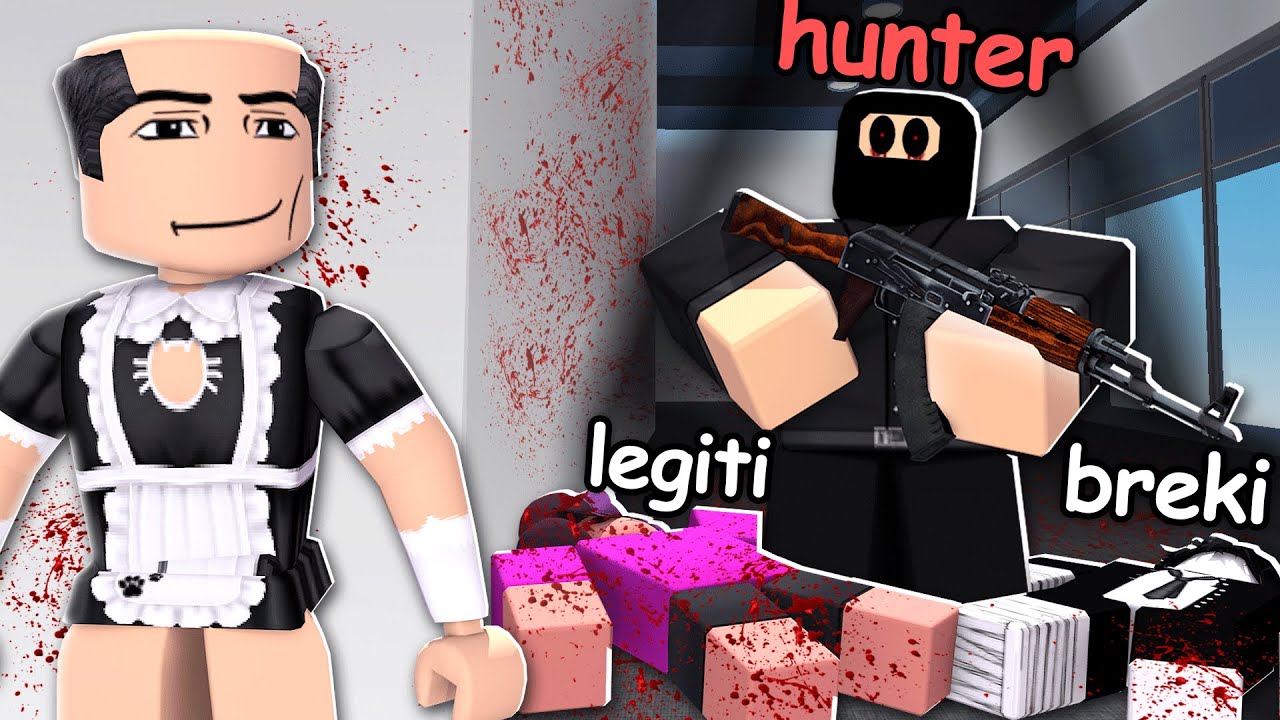 3 abestados se ESCONDENDO dos atirador no roblox