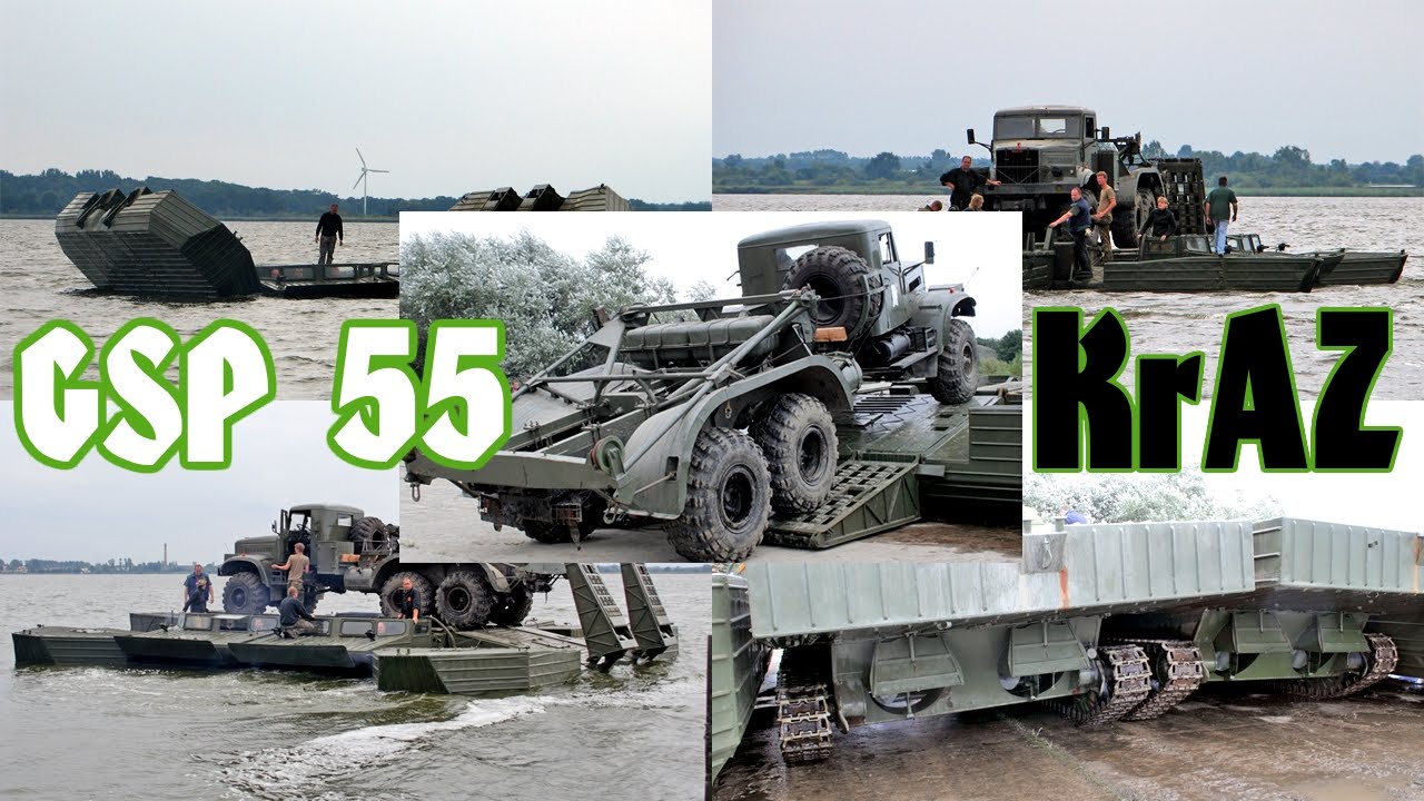 GSP 55 - KrAZ - Panzerfähre in Aktion - 1. Internationales Pütnitzer Amphibien-Fahrzeugtreffen [HD]