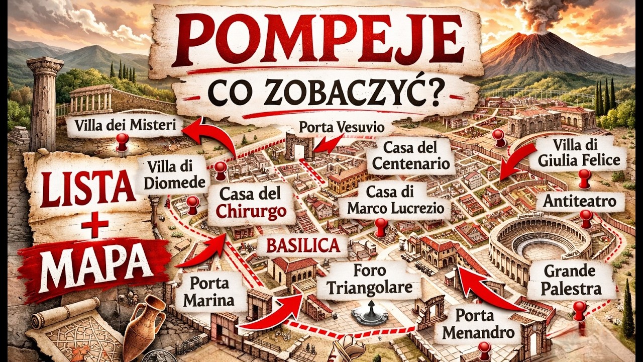 Przewodnik po Pompejach🌋 Miasto zniszczone przez Wezuwiusz | Przewodnik + Mapa