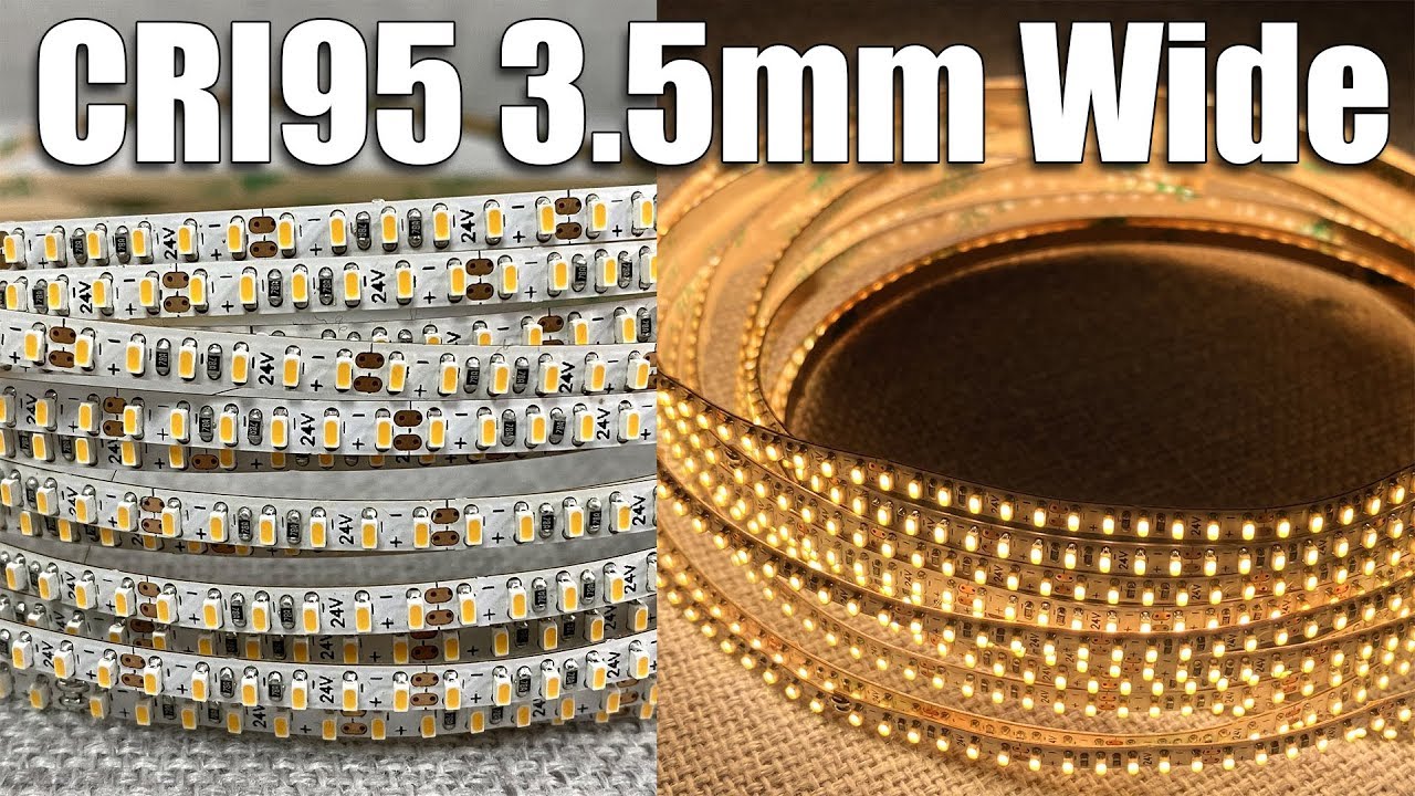 Ultra-high CRI 95 Densest and Narrowest 3.5mm wide Flexible LED Strip Lights, 615LM/m