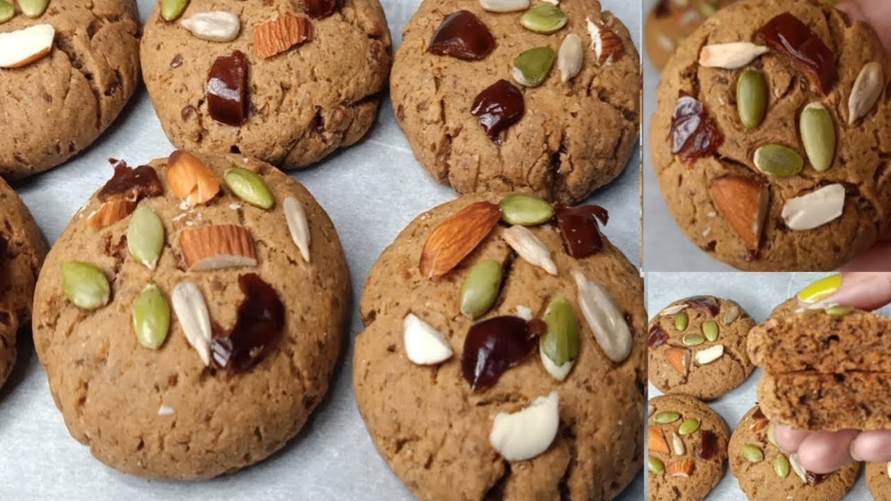 Eggless Fruit & Nut Cookies Recipe| No Maida No Sugar Cookies| Healthy Cookies| How to make Cookies?