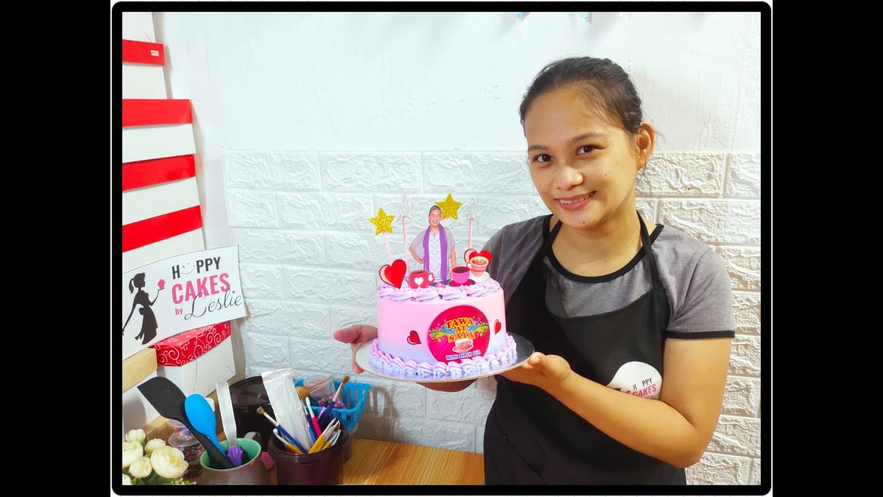 simple pink and purple cake design/ Happy Cakes by Leslie