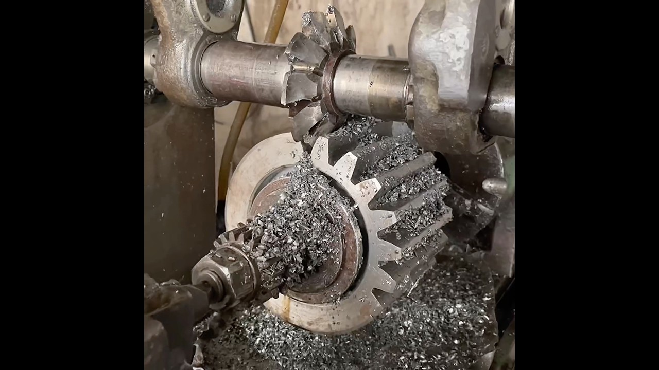 This Old Man is Expert in Making Spur Gear From Old Ships High Strength Sheet