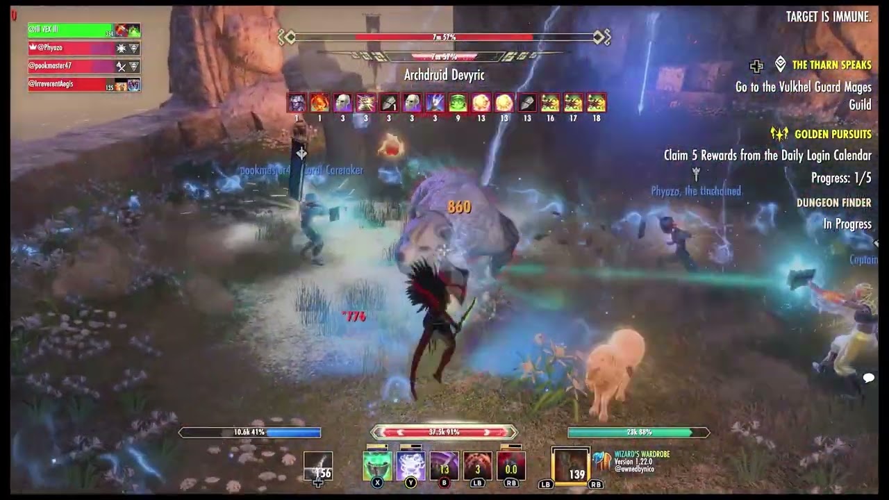 ESO Burn Strats: Earthen Root Enclave Hard Mode- Lightning Pillar and Final Bear Full Skip
