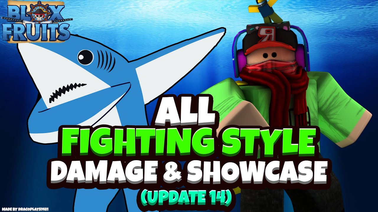 All Fighting Styles Damage and Showcase on a 20Mil Player (Update 14) - Blox Fruits [Roblox]