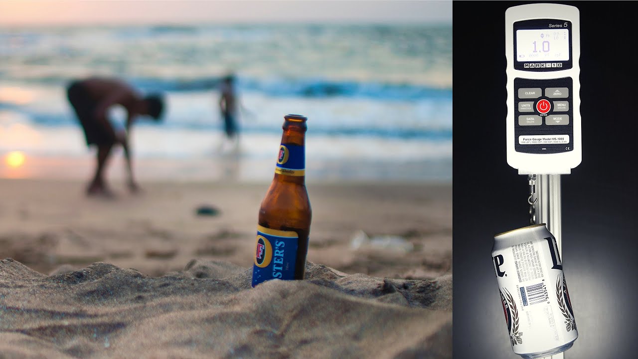 How much force it takes to open a beer bottle