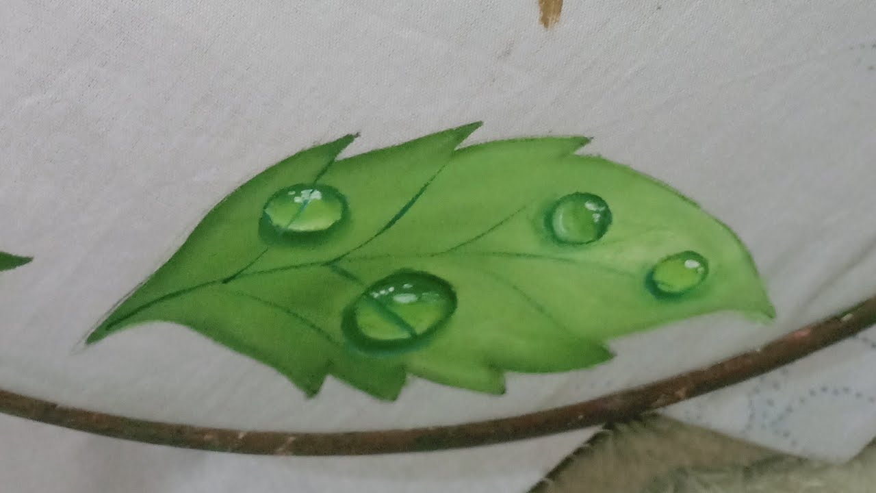 how to make leaf painting water drop leaf. step by step water drop leaf painting.mo,9373920124