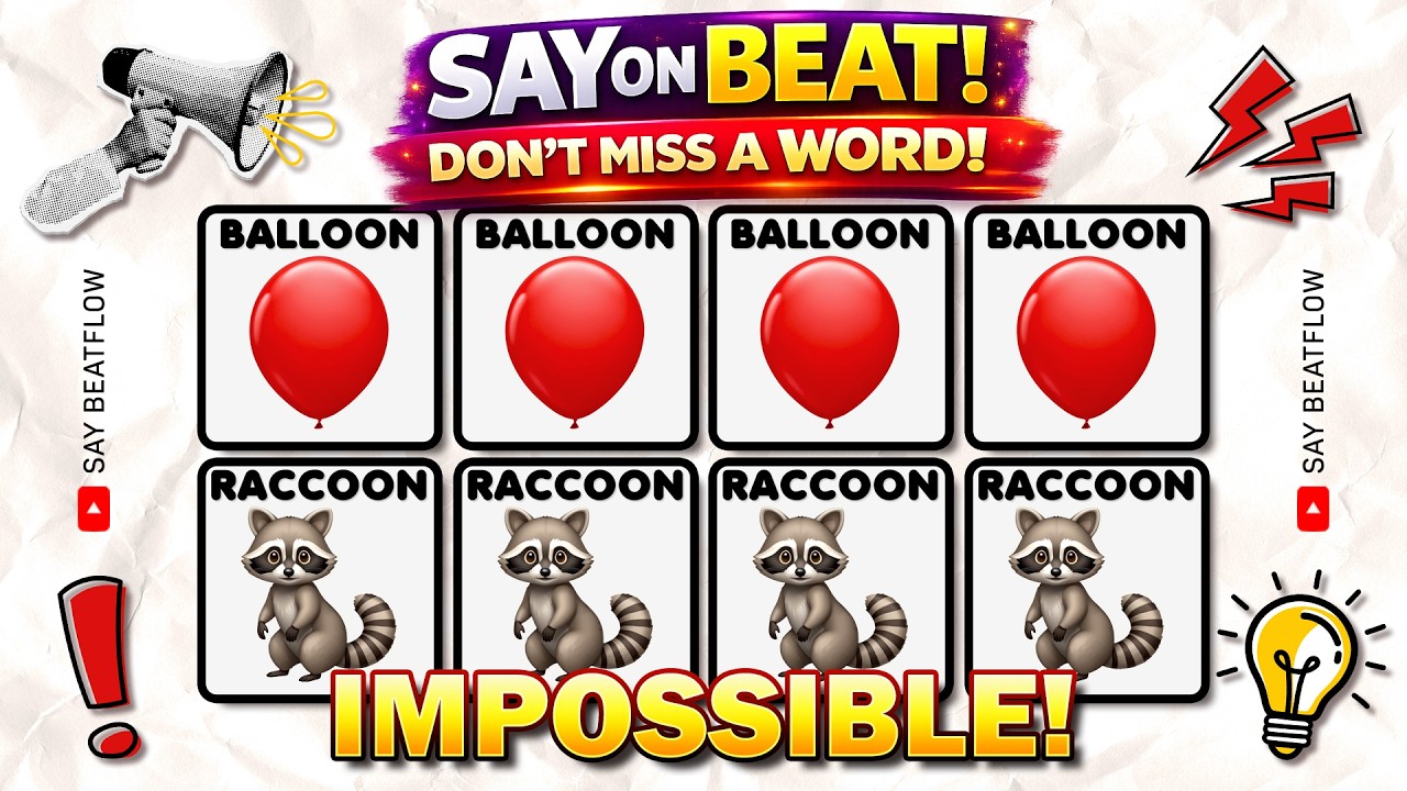 Say the Word on Beat Challenge 😱| Level 1–5 | Easy WORDS