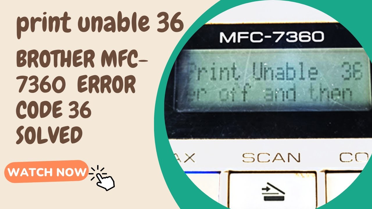print unable 36 error on brother printer || Brother MF 7360 print unable 36 problem Solved || #jasis