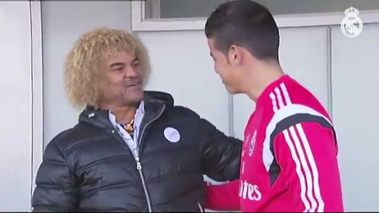 Valderrama visitó a James en la Ciudad Real Madrid