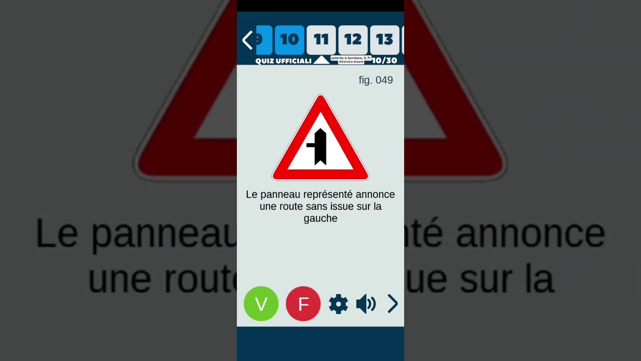 Permis de conduire, examen théorique, bambara, italien et français, patente b, bambara, italiano