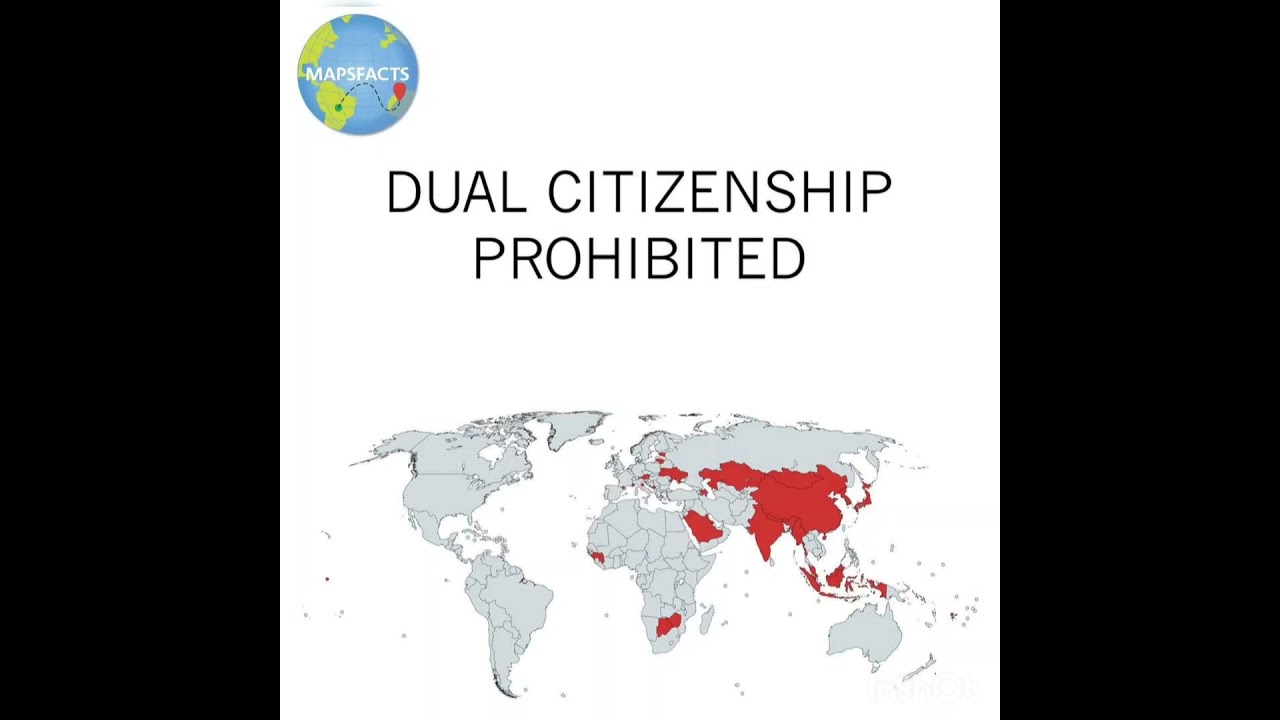 Countries that Prohibited Dual Citizenship! #map #countries #dual #citizenship #youtubeshorts