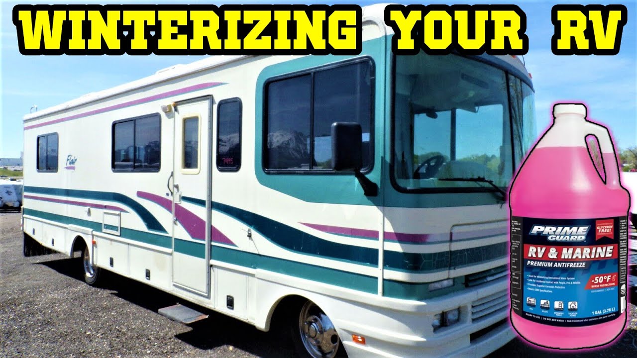 How to Winterize your RV / Motorhome / Camper water & sewage with RV Antifreeze