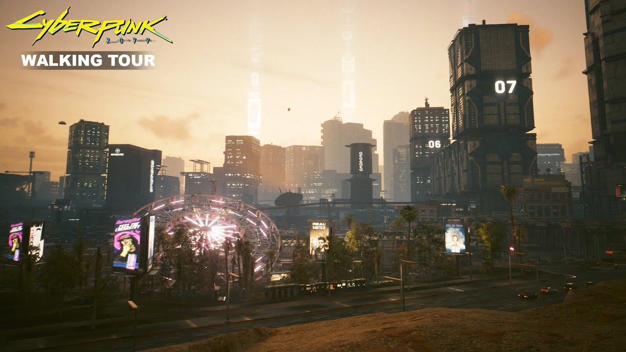 Time Travel to the Cyberpunk 2077 World | Arroyo ASMR Walking Tour 4K