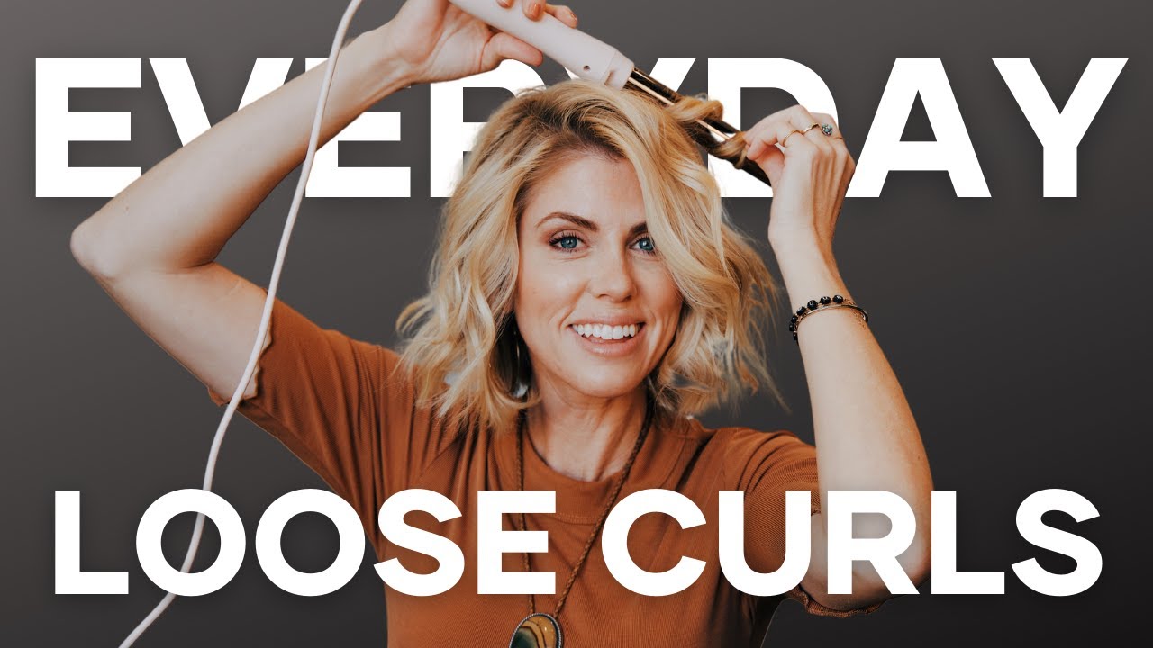 EASY Everyday Loose Curls | SHORT HAIR TUTORIAL