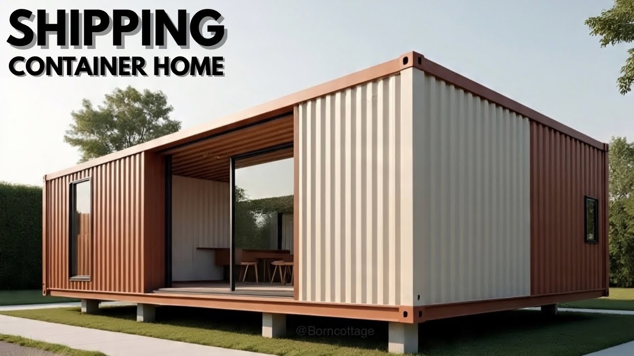 2 Bedroom Minimalist 40ft Container Home for Off-Grid Living