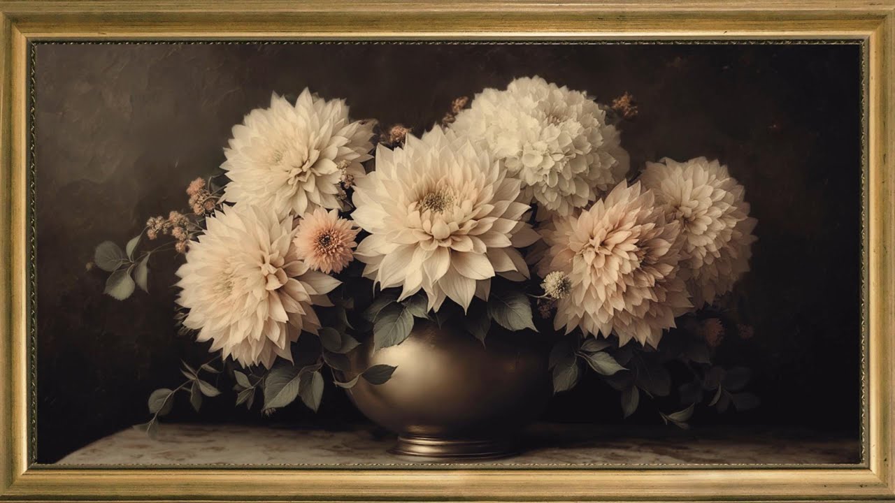 The Quiet Bloom: A Floral Sanctuary for Your Frame TV: Vintage Art Frame Screensaver