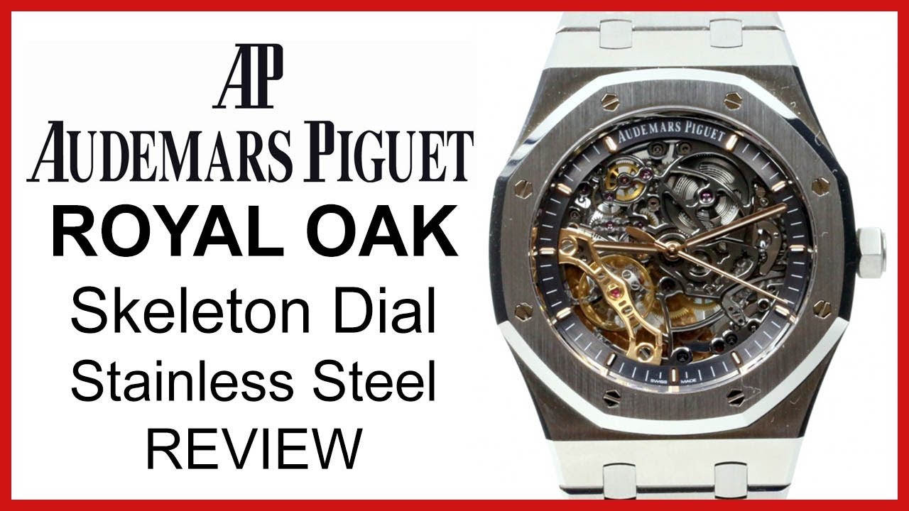▶ Audemars Piguet Royal Oak Double Balance Wheel, Black Skeleton, Stainless Steel, REVIEW - 15407ST