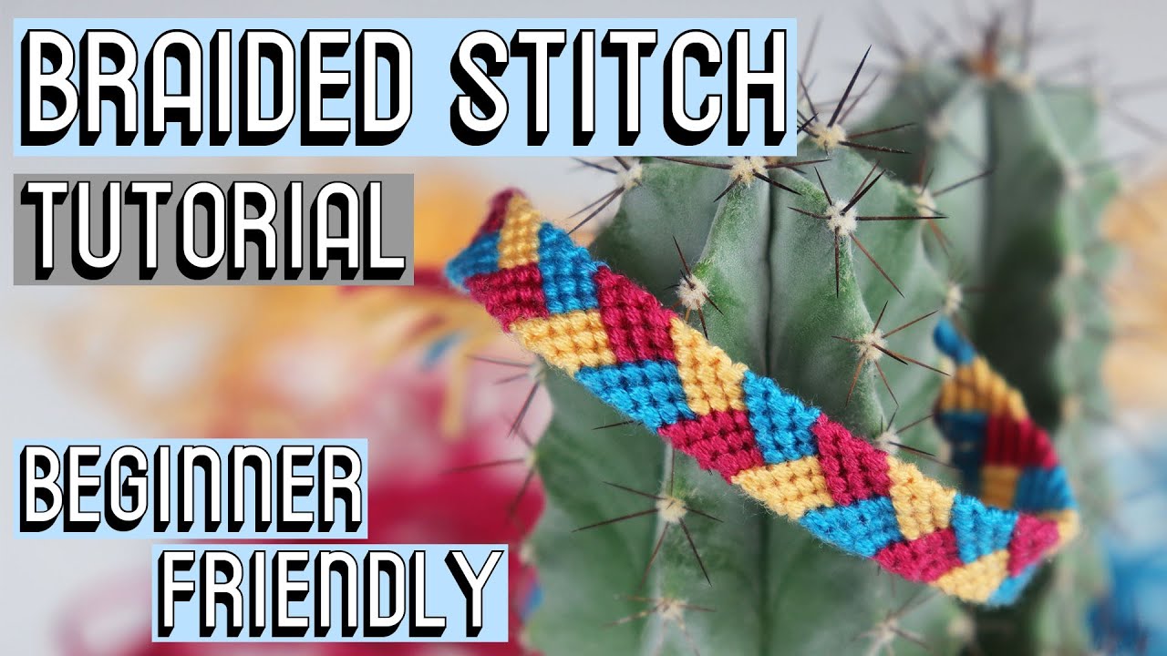 BRAIDED STITCH BRACELET TUTORIAL [CC] || Beginner Friendly