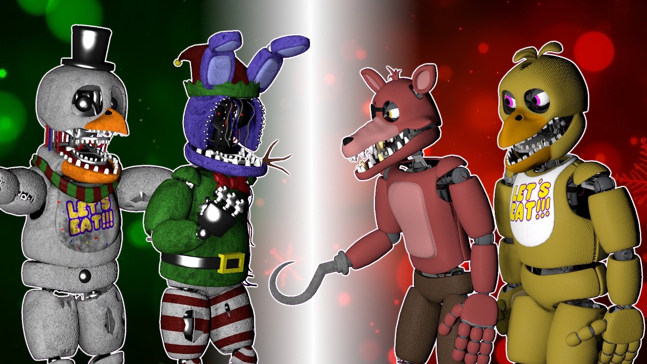 [SFM FNAF] Christmas Withered vs Purified Animatronics (Part 1)