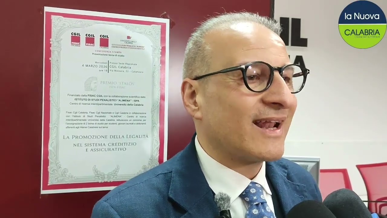 Cgil e Istituto Alimena presentano Italos, la borsa di studio sulla legalità nel sistema creditizio
