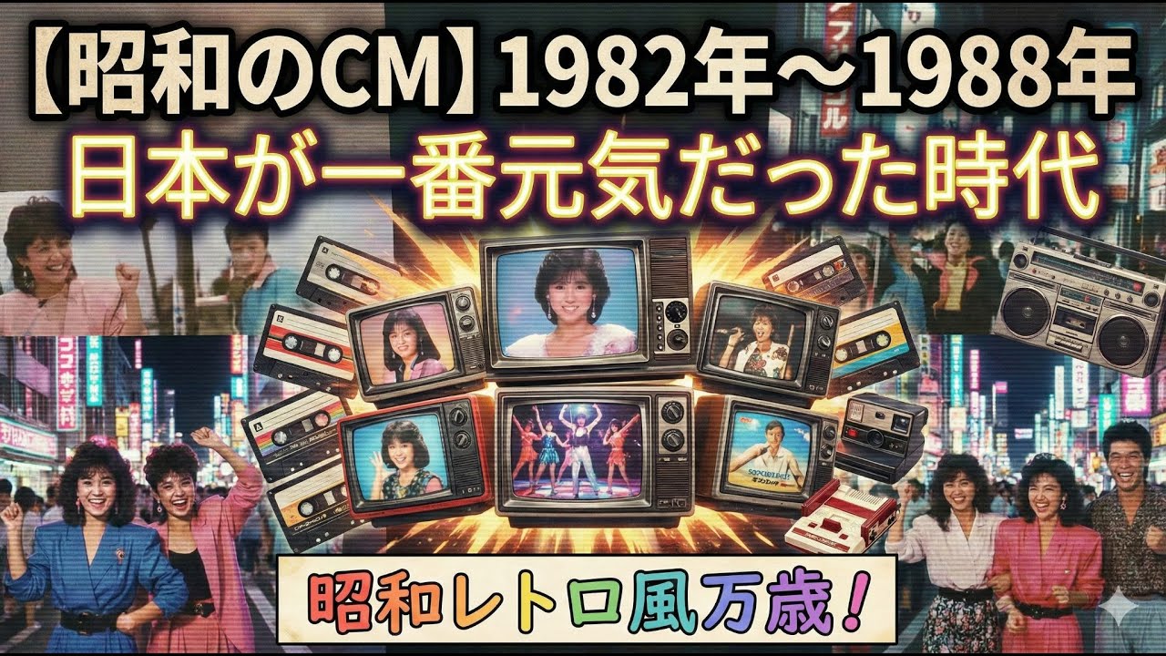 【昭和のCM】1982年〜1988年 日本が一番元気だった時代の傑作選😊