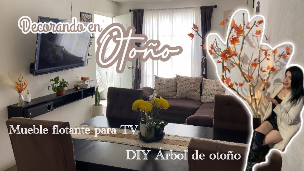 Cambios | Decoración de otoño 🍁 | DIY árbol de otoño 🍂 renovación de repisa flotante ✨#hogar 