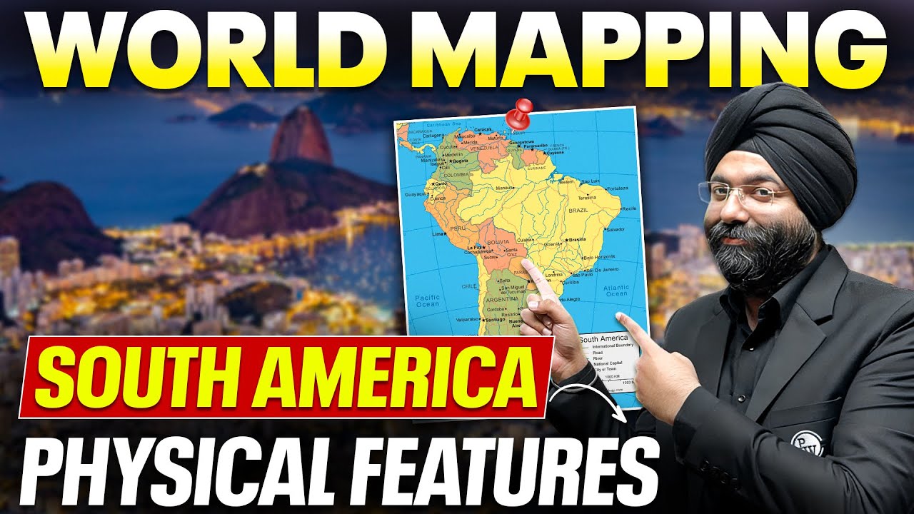 Complete SOUTH AMERICA Mapping - Physical Features | Lakes, Rivers, Monuntains, Peaks, Minerals