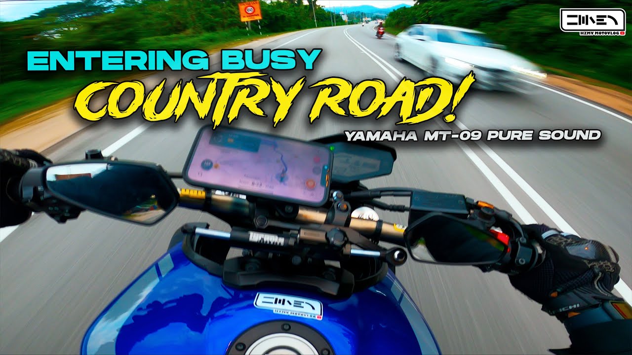 ENTERING BUSY COUNTRY ROADS ! Yamaha MT-09 + Yoshimura R55 Pure Sound [4K]