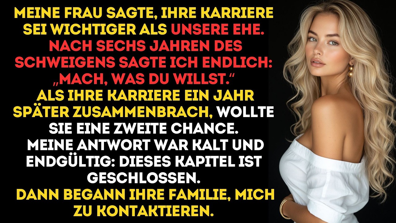 SIE ENTSCHEID SICH FÜR IHRE KARRIERE STATT FÜR UNSERE EHE — UND MEIN STILLER ABSCHIED WURDE EIN....