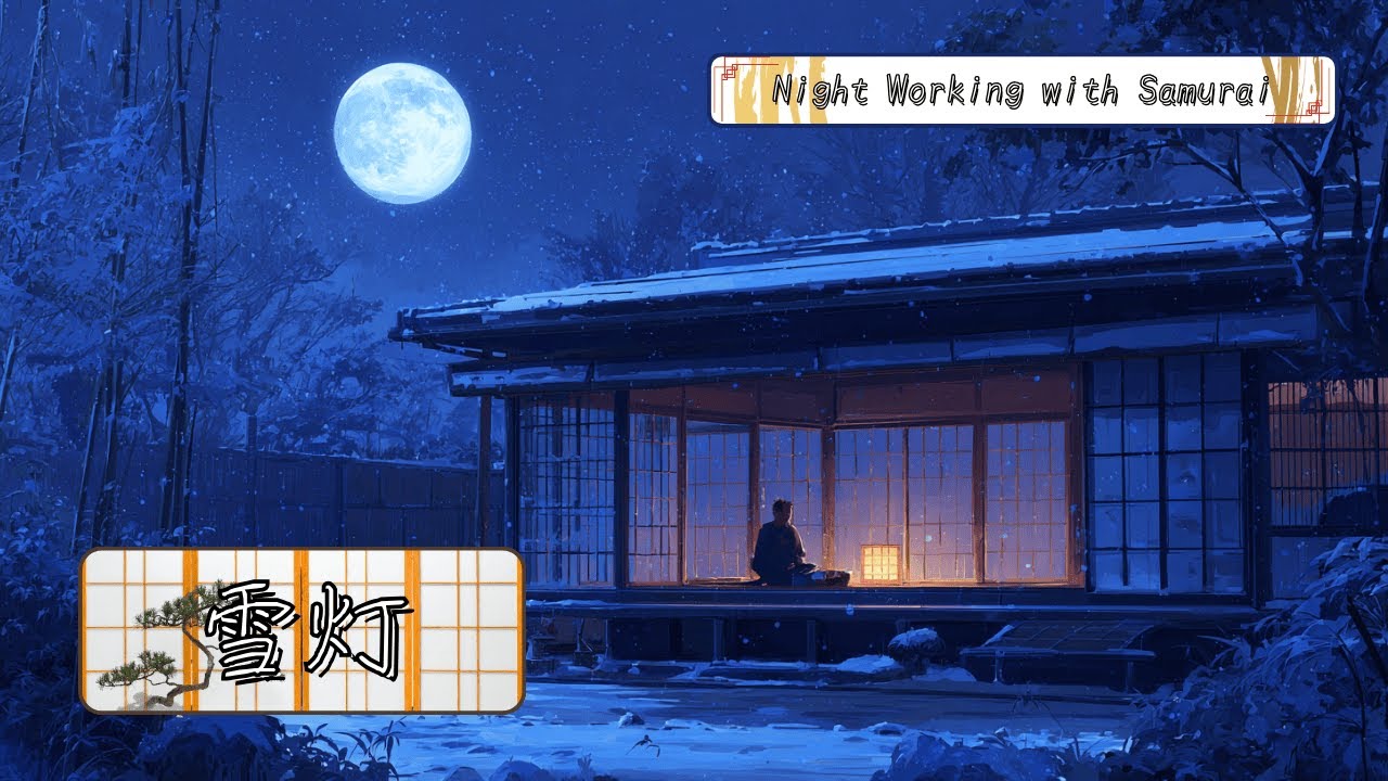雪灯 – Night Working with Samurai | Japanese Zen Lofi for Deep Focus