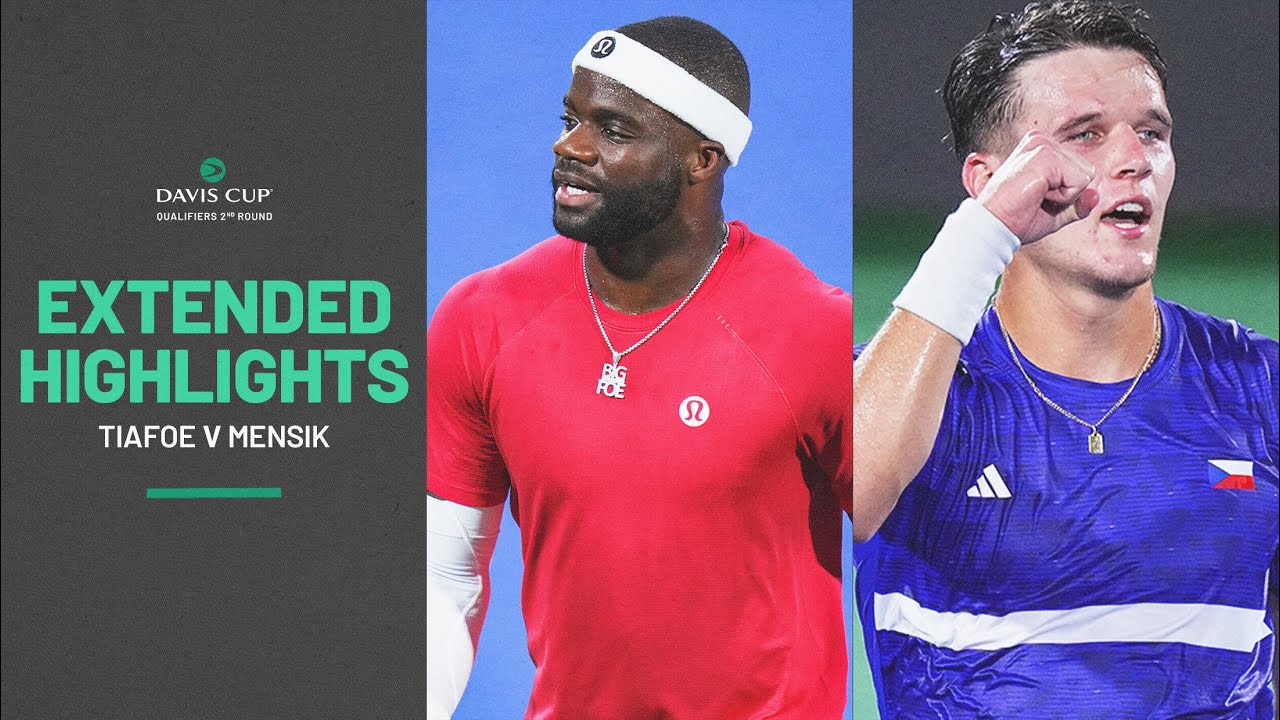 Frances Tiafoe vs Jakub Mensik Extended Match Highlights | USA v Czechia | 2025 Davis Cup Qualifiers