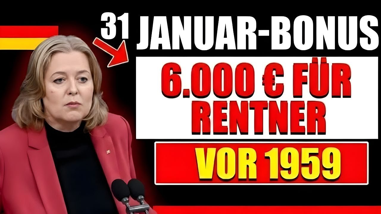 31 JANUAR: Rentner, die vor 1959 geboren wurden, k&ouml;nnen jetzt einen Bonus von 6.000 &euro; erhalten!