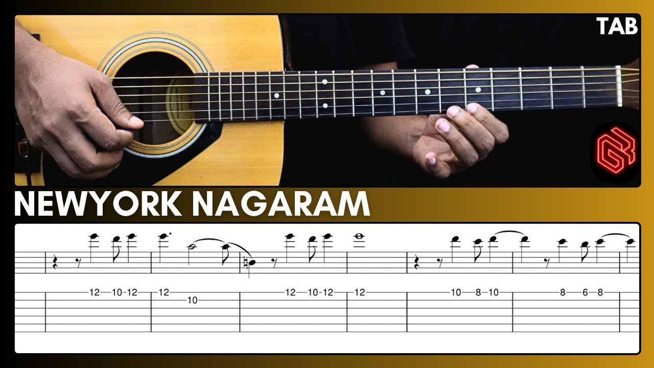 New York Nagaram guitar tab | Sillunu Oru Kadhal | AR Rahman