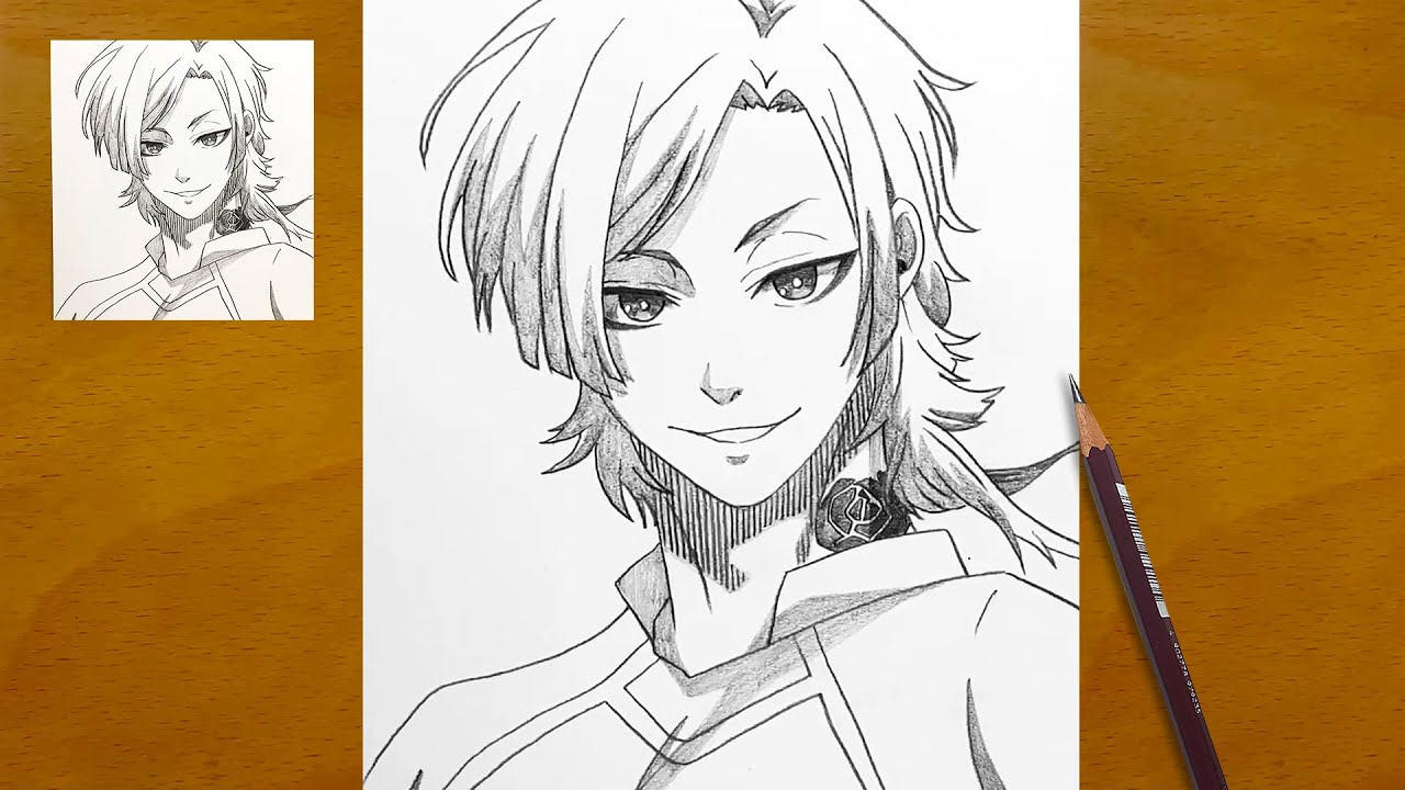 How to draw Michael Kaiser from Blue Lock step by step | Easy anime sketch | Anime drawing tutorial